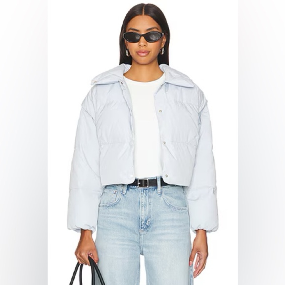 A.L.C. Tristan Puffer Jacket in Stone Blue